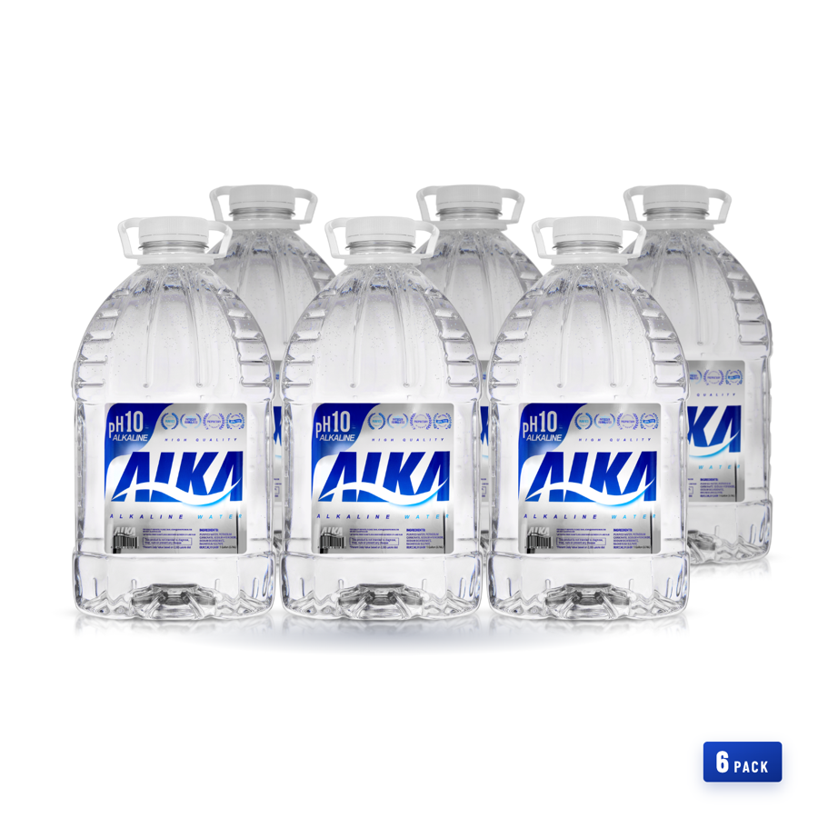 ALKA pH10 alkaline water delivery — 1 gallon jugs, 6 pack